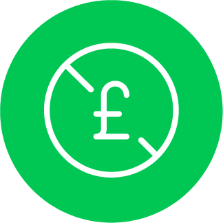 Pound sign icon, symbolising how Utilita Business's sustainability practises help organisations reduce their energy costs.