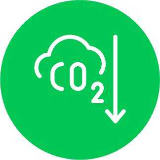 Cloud icon, symbolising how Utilita Bowl will save 80 tonnes of carbon each year thanks to Utilita Business's solar install.